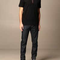 ALEXANDER McQUEEN Black Tape Logo Polo Мъжка Тениска с Яка size S и XXL, снимка 8 - Тениски - 40647778