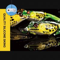 НАМАЛЕНИЕ! Силиконова жаба с кука двойка HUIZHU 15 грама, снимка 6 - Стръв и захранки - 29220475