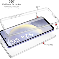 Прозрачен 360° Градуса Кейс Samsung Galaxy S24 | S24+, снимка 5 - Калъфи, кейсове - 44658597