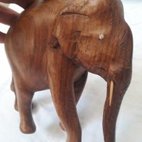 Дървена статуя слон масив, снимка 3 - Декорация за дома - 31464149