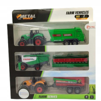 Комплект селскостопански превозни средства трактор комбайн, снимка 1 - Коли, камиони, мотори, писти - 44536273