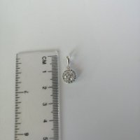 Сребърна висулка с камъни цирконий, снимка 2 - Колиета, медальони, синджири - 29955846