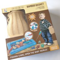 "Бамбукова кошница", рибарска игра, комплект кошница, магнитна въдица и фигурки , снимка 1 - Фигурки - 44305780