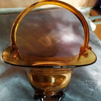стъклена купа,бонбониераарт деко, снимка 5 - Антикварни и старинни предмети - 30587516