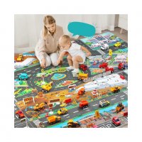 Детска постелка за игра-килим с писта-размери 130х100см - 7 модела - код 3318, снимка 13 - Други - 35411273