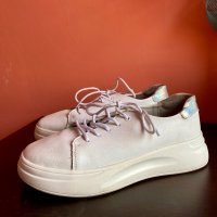 Дамски бели обувки от естествена кожа, снимка 4 - Дамски ежедневни обувки - 44213421