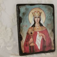 Икона на Света Великомъченица Варвара - НАЛИЧНА, снимка 3 - Икони - 38820654