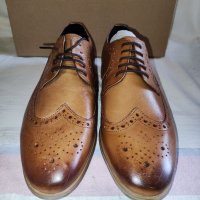 Елегантни мъжки обувки от естествена кожа TOPMAN №43, снимка 3 - Официални обувки - 37760190