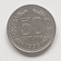 50 сентавос 1958 Аржентина, снимка 1 - Нумизматика и бонистика - 44293530