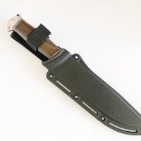Ловен нож с Kydex калъф  метален гард и флорални елементи на острието, снимка 1 - Ножове - 42827989