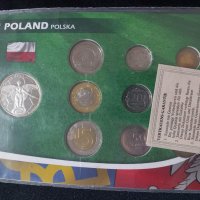 Комплектен сет - Полша 2005-2011 от 9 монети + медал - Европейско първенство по футбол 2012, снимка 2 - Нумизматика и бонистика - 44422377