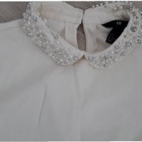 Бяла блуза H&M, снимка 1 - Блузи с дълъг ръкав и пуловери - 30537417