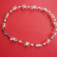 Колие гердан естествени перли и камъни , снимка 1 - Бижутерийни комплекти - 40427275