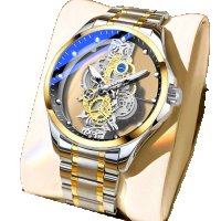 Мъжки кварцов часовник T i o n g с прозрачно покритие - Водоустойчив Варианти: златно; сребърно; сре, снимка 3 - Мъжки - 44389266