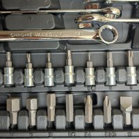 Професионален комплект гедоре 1/2" 1/4" Cr-V  гаечни ключове вложки накрайници тресчотки, снимка 6 - Гедорета - 42735844
