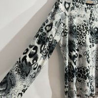 Макси силно еластична и мека блуза в леопардов модерен десен, снимка 2 - Блузи с дълъг ръкав и пуловери - 42896729