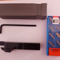 Комплект стругарски нож за рязане MGEHR 1616-3 с 10 пластини MGMN300 и ключ, снимка 2 - Други инструменти - 39880233