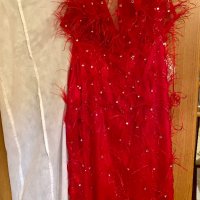 Официална червена рокля - чисто нова, снимка 3 - Рокли - 36762088