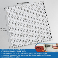 M MOFIT Метални самозалепващи мозаечни плочки за стена (5 листа, бял мрамор), снимка 5 - Други стоки за дома - 44762424