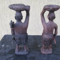  дървена статуетка африканска , снимка 3 - Колекции - 30408440