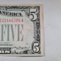 RARE. USA 🇺🇸 $ 5 DOLLARS 1928-B UNC, снимка 4 - Нумизматика и бонистика - 36609065