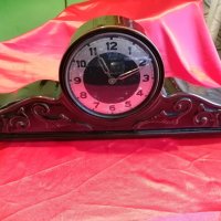 Стар Порцеланов Немски Механичен КАМИНЕН Часовник, снимка 1 - Антикварни и старинни предмети - 35271991