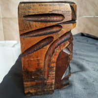 стар дървен свещник, снимка 1 - Антикварни и старинни предмети - 29221602
