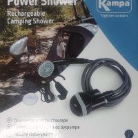 Къмпинг душ акумулаторен USB, преносим, ак "Kampa" rechargeable campingshower with submersible pump , снимка 5 - Палатки - 37287190