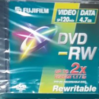 FUJIFILM DVD-RW 4.7GB/120 мин., за неограничено презаписване, снимка 1 - DVD филми - 32161385