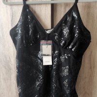 НАМАЛЕН - Vero Moda нов черен топ , снимка 2 - Корсети, бюстиета, топове - 40370385