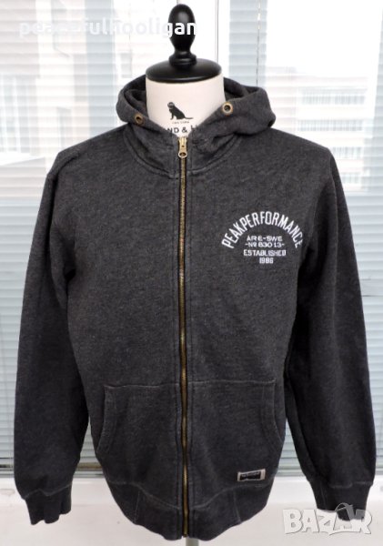 Peak Performace Men`s Full Zipped Grey Long Sleeve Hoodie Size L, снимка 1