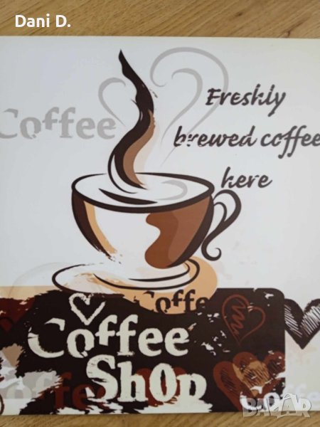 дървена ретро табела Кафе от Италия, снимка 1