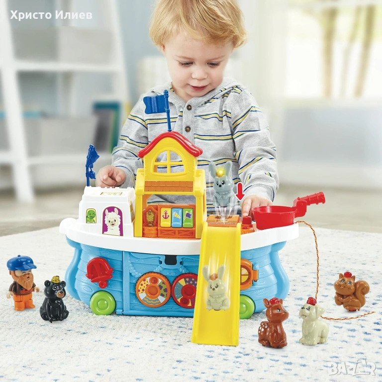 Vtech Комплект Лодка с фигури на животни със звук и светлина, снимка 1