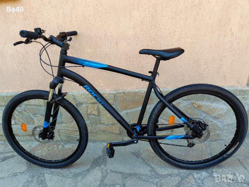 Планински велосипед Rockrider ST 120, 27,5", ЧЕРНО/СИНЬО, снимка 1