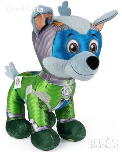Плюшена играчка Spin Master Paw Patrol Super Paw - Роки, 21 cm, снимка 1