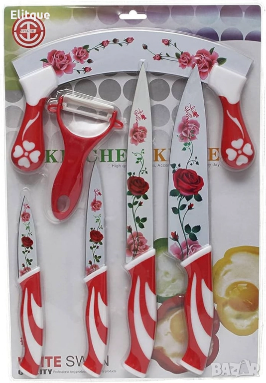 6в1 Комплект за рязане с керамичен чопър и белачка , снимка 1