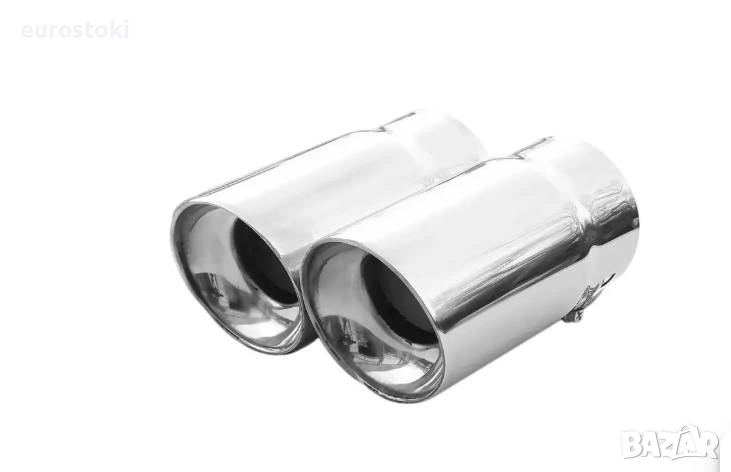 Универсален двоен накрайник за ауспух MT0019, гърне от неръждаема стомана, снимка 1