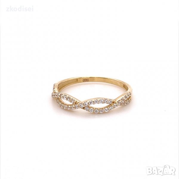Златен дамски пръстен 1,41гр. размер:57 14кр. проба:585 модел:11758-4, снимка 1