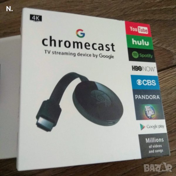 Google Chromecast мултимедиен плеър. Превъщате телевизора в смарт, снимка 1
