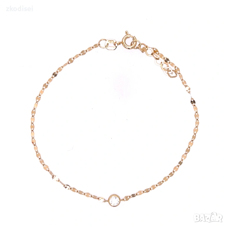 Златна дамска гривна 0,68гр. 18,5см. 14кр. проба:585 модел:36300-3, снимка 1