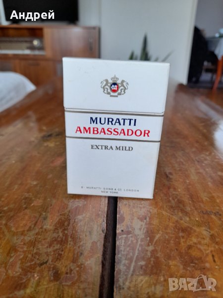 Стара кутия от цигари Muratti, снимка 1