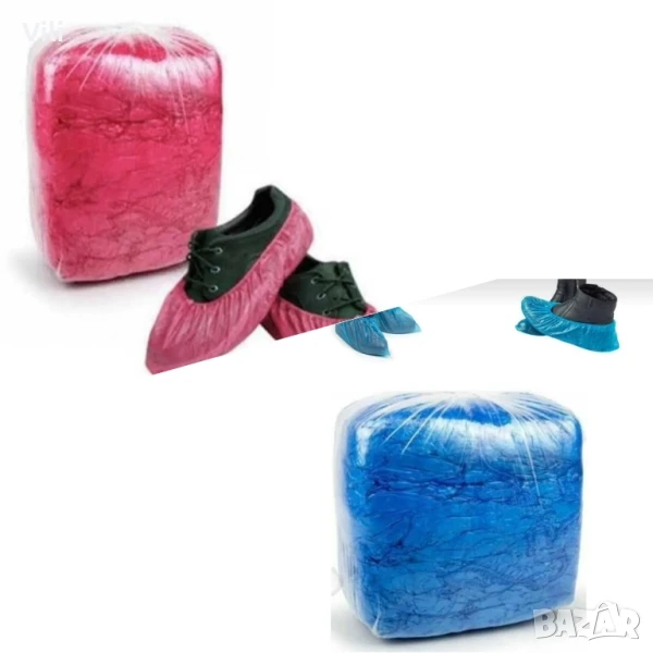 1000 бр еднократни калцуни в пакет 15 мокрона, снимка 1