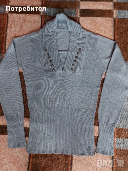 Дамска блуза с шал яка М-L, снимка 1