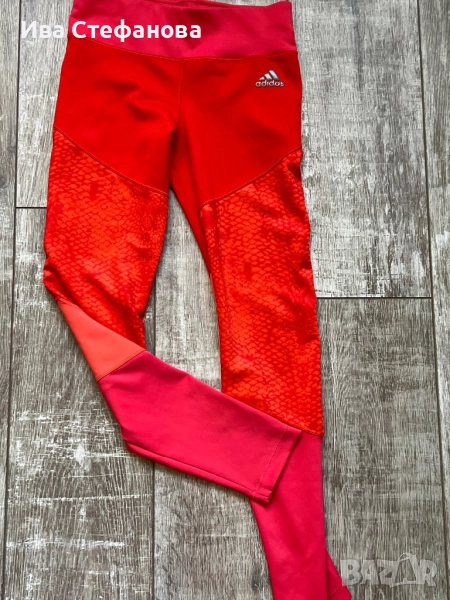 Нов неоново оранжев оригинален клин Adidas 13 -14 годишно дете , снимка 1