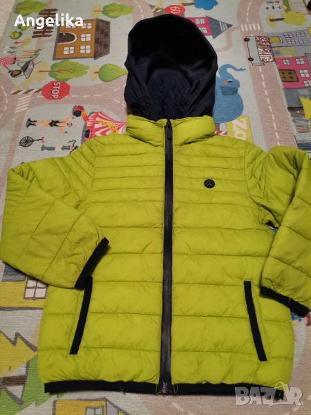 Mayoral  Зимно яке с капитониран ефект, Лайм / Тъмносин, 116 см. Standard, снимка 1