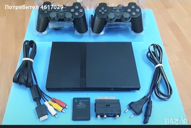 Play Station 2+2 Джойстика+3 Игри/Хак/, снимка 1