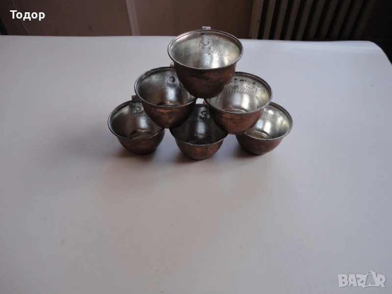 Меден бакърен сервиз чашка чашки меден съд, снимка 1