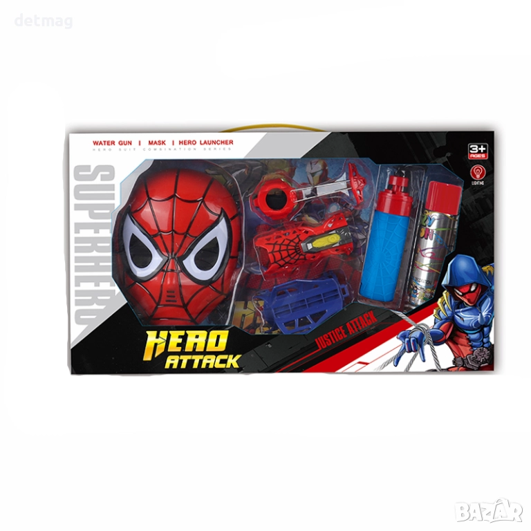 Светеща маска, ръкавица и паяжина .2 модела. DARENLAND, снимка 1