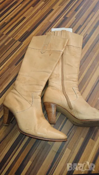 Дамски ботуши чизми естествена кожа марка bugatti, снимка 1