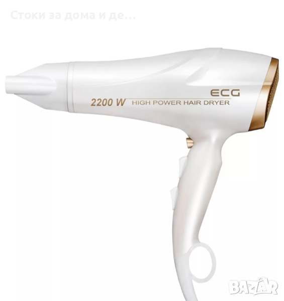 ✨Сешоар ECG VV 2200, 2200W, Бял , снимка 1